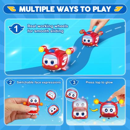 Imagem de Conjunto Super Wings Super Pet - 4 Peças com Luzes e Rostos Transformáveis