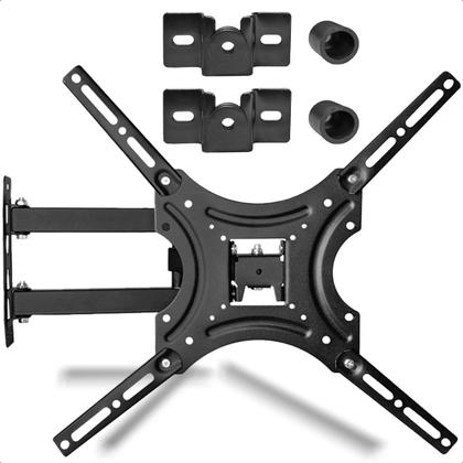 Imagem de Conjunto Suporte Articulado e Fixo de Parede para TV 13 a 70 Polegadas Até 60 Kg Universal