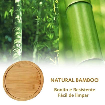 Imagem de Conjunto Tábua Para Queijo e Frios Red Em Bambu Com 3 Peças