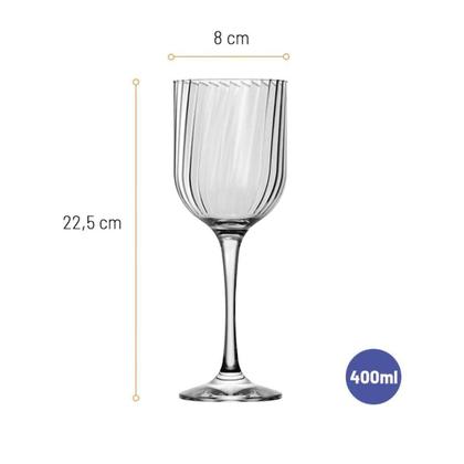Imagem de Conjunto Taças Fiore 12 Unidades Transparente 400ml Vinho Champanhe Nadir