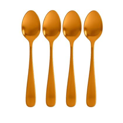 Imagem de Conjunto Talheres Inox Com 20 Peças Elegante Dourado e Prata