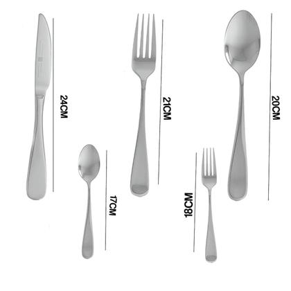 Imagem de Conjunto Talheres Inox Com 20 Peças Elegante Dourado e Prata