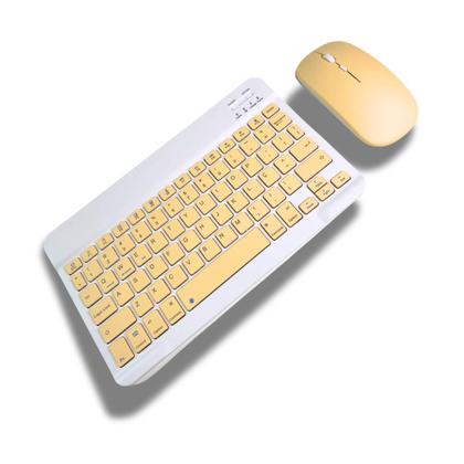 Imagem de Conjunto Teclado Com Mouse Bluetooth Sem Fio Coloridos Wireless