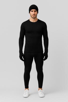 Imagem de Conjunto Térmico Blusa Calça + Gorro + Luva Adulto Neve Masculino Feminino