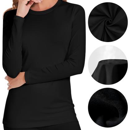 Imagem de Conjunto Térmico Feminino Blusa + Calça Térmica Camisa Segunda Pele Roupa De Frio