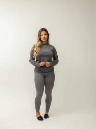 Imagem de Conjunto Térmico Feminino Kit com Calça + Blusa Feminina Segunda Pele Proteção Uv 50 Ótima Qualidade