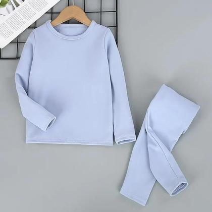 Imagem de Conjunto Térmico Infantil de Moletom e Pijama Longo de Algodão