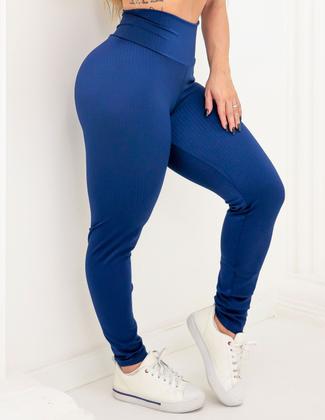 Imagem de Conjunto Texturizado Cropped com Bojo e Calça Cós Alto - Fitmoda