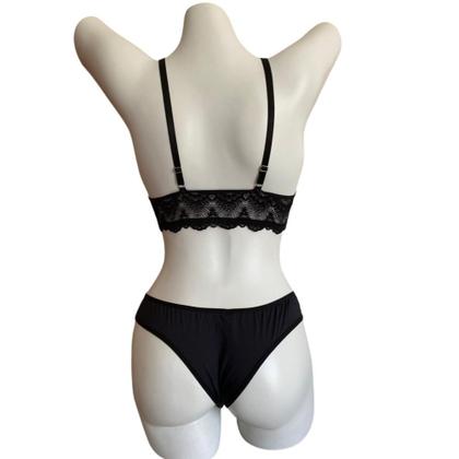 Imagem de Conjunto Tirinhas Sutiã Sem Bojo Sem Aro Com Tule Renda E Strappy Bra