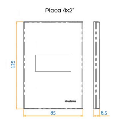 Imagem de Conjunto Tomada 10A Branca 250V 4X2 Linha Clean Margirius