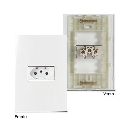 Imagem de Conjunto Tomada 4x2 2p+t 10a Branca Seek Margirius