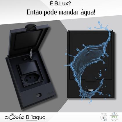 Imagem de Conjunto Tomada B.l Aqua 10a + Tecla Simples Preta - B.lux