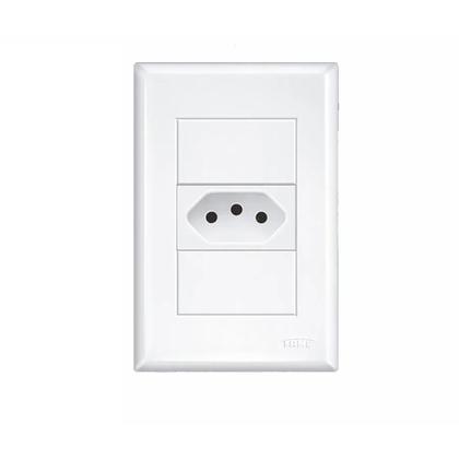 Imagem de Conjunto Tomada c/ Placa 4x2 2P+T 10A (10un) - Evidence Fame