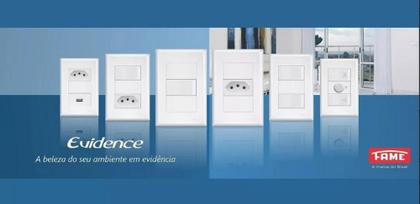 Imagem de Conjunto Tomada Dupla 10A Com Placa - FAME Evidence
