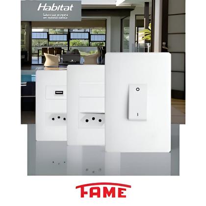 Imagem de Conjunto Tomada Fame Habitat 20A 3 Pinos