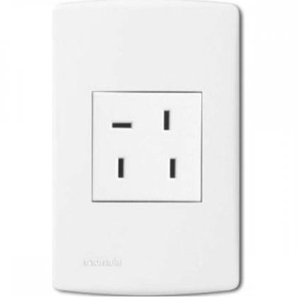 Imagem de Conjunto Tomada Fone Siena 4X2 Com Placa Branca 6558
