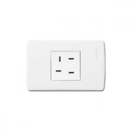 Imagem de Conjunto Tomada Fone Siena 4X2 Com Placa Branca 6558