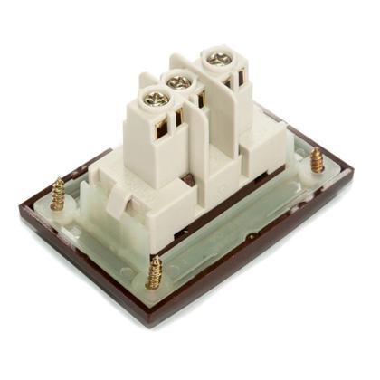 Imagem de Conjunto Tomada para Móveis 2P+T 10A 250V Marrom Sleek MarGirius