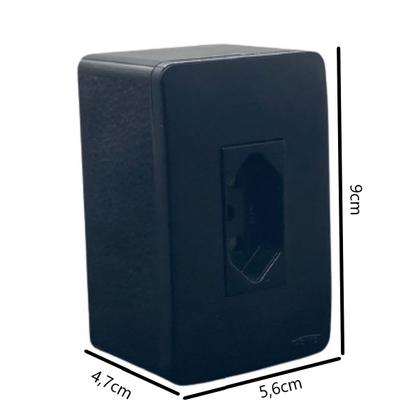 Imagem de Conjunto Tomada Simples 10a 3 Pinos Sistema X Caixa Sobrepor