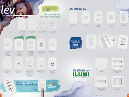 Imagem de Conjunto Tomada Simples 20A 250V Ilumi Lev Branco