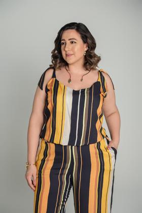 Imagem de Conjunto Top Amarração Calça Capri 