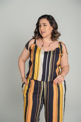 Imagem de Conjunto Top Amarração Calça Capri 