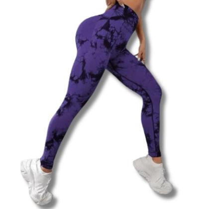 Imagem de Conjunto Top Calça Legging Tie Dye Academia Trend Fitness Yoga Esportivo Feminina