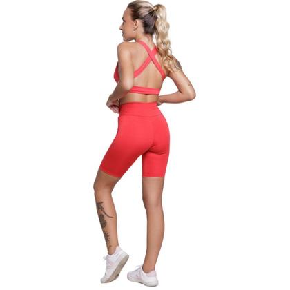 Imagem de Conjunto Top Com Bojo e Bermudinha Wls Modas Roupa Para Academia Treino Moda Fitness