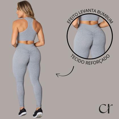 Imagem de Conjunto Top e Legging Levanta Bumbum Academia ZERO TRANSPARENCIA