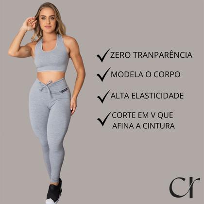 Imagem de Conjunto Top e Legging Levanta Bumbum Academia ZERO TRANSPARENCIA