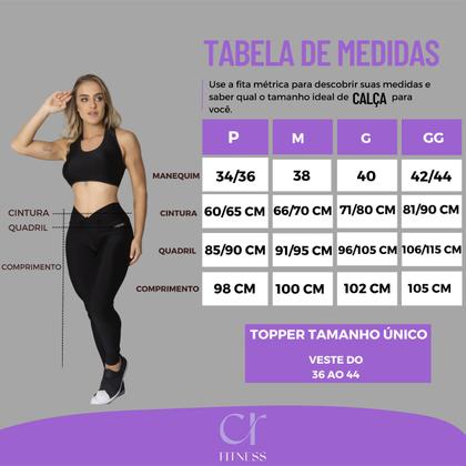 Imagem de Conjunto Top e Legging Levanta Bumbum Academia ZERO TRANSPARENCIA