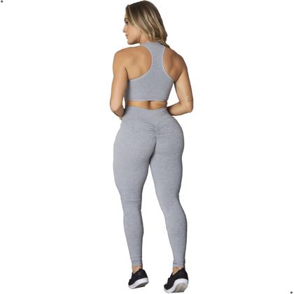 Imagem de Conjunto Top e Legging Levanta Bumbum Academia ZERO TRANSPARENCIA