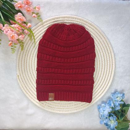 Imagem de Conjunto Touca Caída Gorro Beanie Masculino E Feminino Com Cachecol Gola Lã Tricô Macio Quentinho