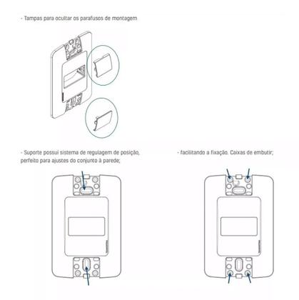 Imagem de Conjunto Tramontina Aria 2 Interruptores Simples 6A 250V - 57241/040 - 615447