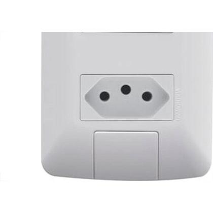 Imagem de Conjunto Tramontina Aria 4X2 Branco Com Placa (1 Simples+1Tomada ) 57241/064