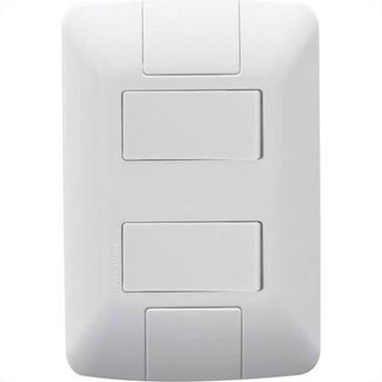 Imagem de Conjunto Tramontina Aria 4X2 Branco Com Placa (2 Simples) 57241/040