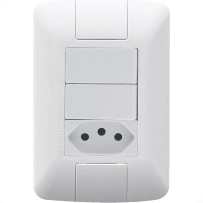 Imagem de Conjunto Tramontina Com Placa Aria 2 Simples+Tomada 2P+T. 10A. - 241073