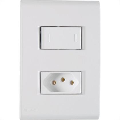 Imagem de Conjunto Tramontina Com Placa Liz 1 Simples + Tomada 2P+T. 10A. - 57170/264