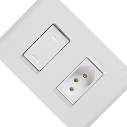 Imagem de Conjunto Tramontina Com Placa Liz 1 Simples + Tomada 2P+T. 20A. - 170/044