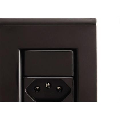 Imagem de Conjunto Tramontina Com Placa Liz Grafite 1 Tomada 2P+T. 20A.