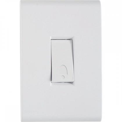 Imagem de Conjunto Tramontina Liz 4X2 Branco Com Placa (1 Campainha)