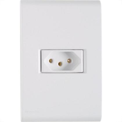 Imagem de Conjunto Tramontina Liz 4X2 Branco Com Placa (1 Tomada 10A)