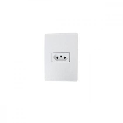 Imagem de Conjunto Tramontina Liz 4X2 Branco Com Placa (1 Tomada 20A)