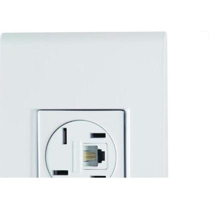 Imagem de Conjunto Tramontina Liz 4X2 Branco Com Placa (1 Tomada Fone+Rj11)