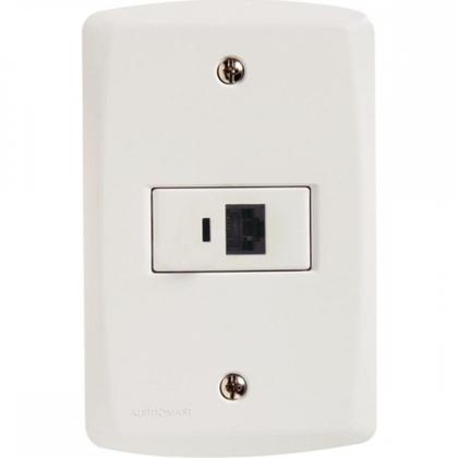 Imagem de Conjunto Tramontina Lux 4X2 Branco Com Placa (1 Tomada Rj45)