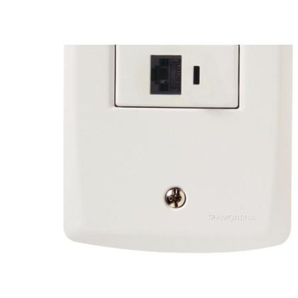 Imagem de Conjunto Tramontina Lux 4X2 Branco Com Placa (1 Tomada Rj45)