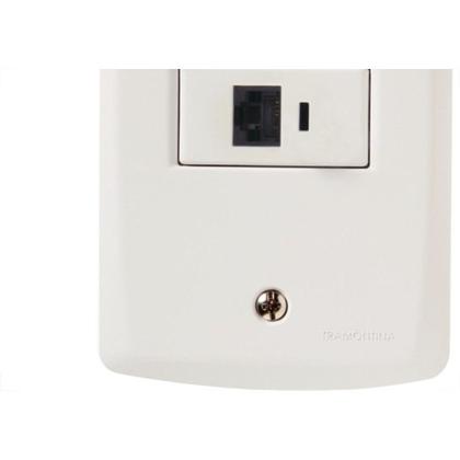 Imagem de Conjunto Tramontina Lux 4X2 Branco Com Placa (1 Tomada Rj45)