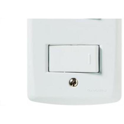 Imagem de Conjunto Tramontina Lux 4X2 Branco Com Placa (2 Paralelos)