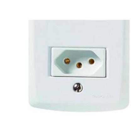 Imagem de Conjunto Tramontina Lux 4X2 Branco Com Placa (2 Tomadas 10A)