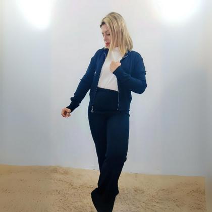 Imagem de Conjunto Tricot Modal Feminino Com Jaqueta Casaco Inverno